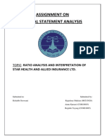 Assignment On Financial Statement Analysis: Topic: Ratio Analysis and Interpretation of