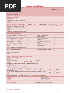 Inspection Report