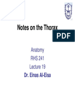 Notes On The Thorax: Anatomy RHS 241
