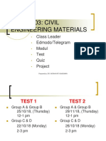 DAC 11503: CIVIL Engineering Materials: Class Leader Edmodo/Telegram Modul Test Quiz Project