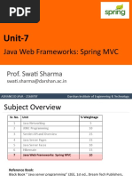 Unit-7: Java Web Frameworks: Spring MVC