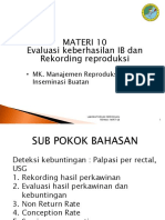 Materi 10 Evaluasi Keberhasilan IB Dan Rekording Reproduksi