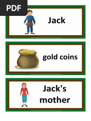 Flashcards - Jack and the Beanstalk - Editable