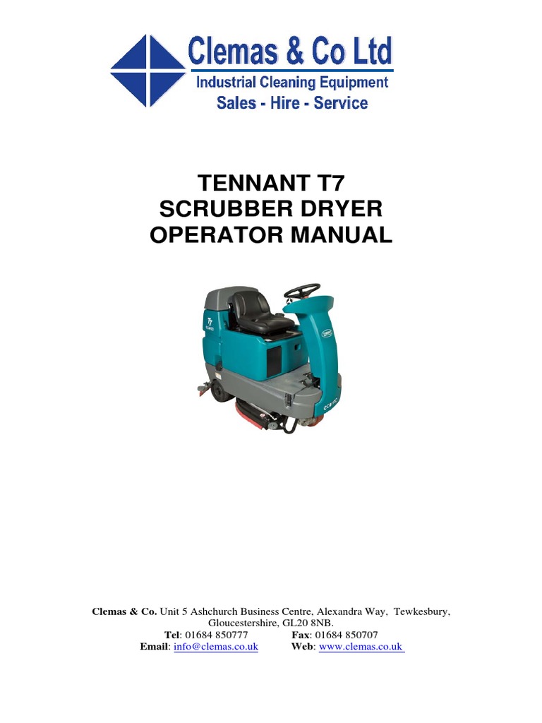 Tennant T7 Operator Manual PDF Fuse (Electrical) Switch
