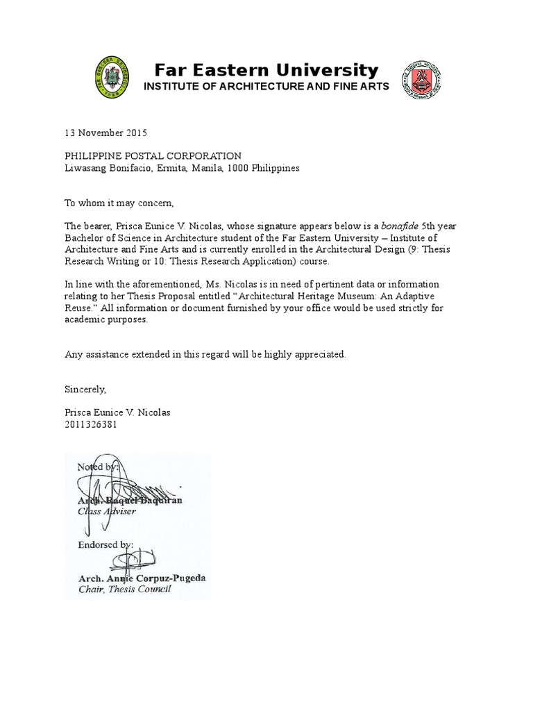 Thesis Research Request for Museum Project | PDF