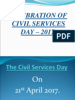 Celebration of Civil Services DAY - 2017