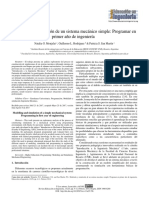 Modelado y Simulación de Un Sistema Mecánico Simple: Programar en Primer Año de Ingeniería