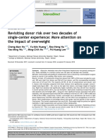 Revisiting Donor Risk Over Two Decades of Single-Center Experience: More Attention On The Impact of Overweight