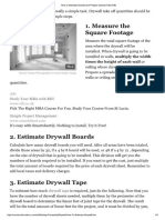 How To Estimate Drywall Materials PDF