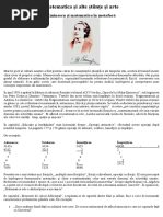 Matematica Şi Alte Ştiinţe Şi Arte