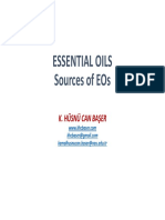 Essential Oils Sources of Eos: K. Hüsnü Can Başer