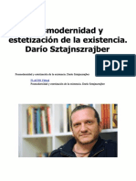 SZTANJNSZRAJBER, Darío. Posmodernidad y Estetización de La Existencia. FLACSO