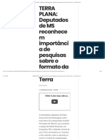 TERRA PLANA - Deputados de MS Reconhecem Importância de Pesquisas Sobre o Formato Da Terra