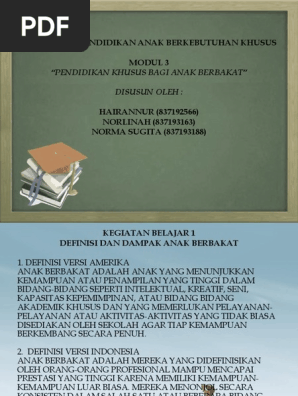 Pengantar Pendidikan Anak Berkebutuhan Khusus