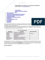 Analisis Administracion Recursos Humanos Empresa A El Ganaderoa