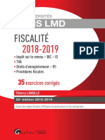 Partiels 2018 Lextenso Étudiant Jour 5 - L3 - Droit Fiscal (Gualino - Exos LMD)