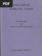 Linguaphone Afrikaans Course. Vocabularies (1950)