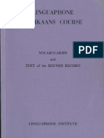 Linguaphone Afrikaans Course. Vocabularies (1950)