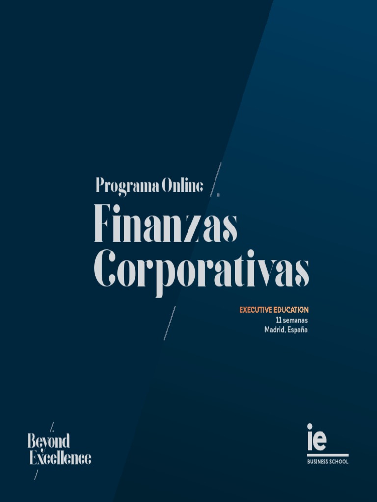Programa Online en Finanzas Corporativas | PDF | Capital de riesgo ...