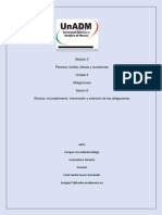 Modulo 3 Persona, Familia, Bienes y Sucesiones Unidad 3 Obligaciones Sesión 6 Efectos, Incumplimiento, Transmisión y Extinción de Las Obligaciones