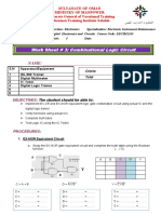 Work Sheet 3 Combinational Logic Circuit