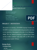 Design of a 100 MTPD IPA and 50 MTPD Acetone Production Plant