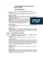 Especificaciones Tecnicas Conexiones Domiciliarias de Agua Potable