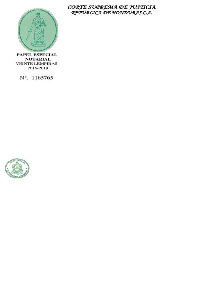 Papel Notarial Membrete | PDF