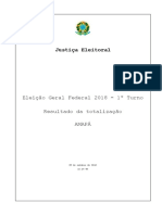 Relatorio Resultado Da Totalizacao 2a Totalizacao Eleicao Federal 20181009