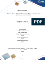 Unidad 3 - Fase 6 - Discusión Resolver Problemas y Ejercicios de Las Aplicaciones de Las Integrales.