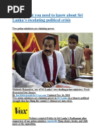 Here's What You Need To Know About Sri Lanka's Escalating Political Crisis