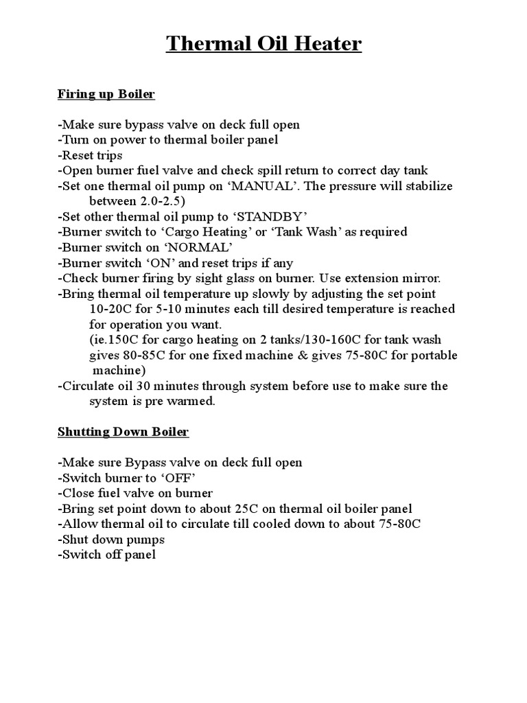 Manual Feeding Thermal Oil Heater Guide | PDF | Valve | Boiler