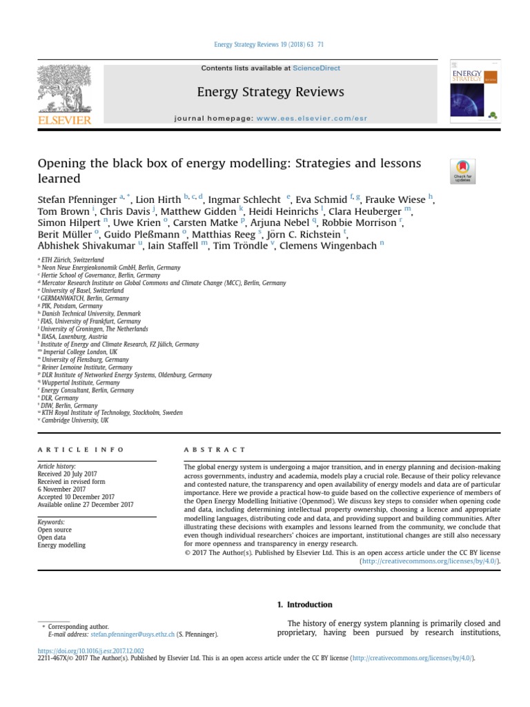 Energy Strategy Reviews: Sciencedirect | PDF | Source Code | Creative ...