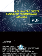 Formation of Heavier Elements During Star Formation and Evolution