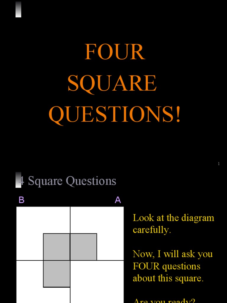Four Square Questions! | PDF | Diseases And Disorders