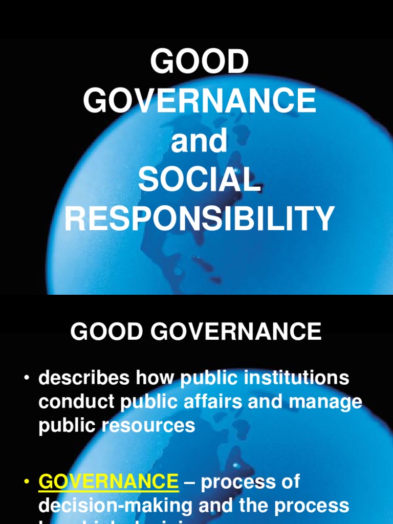 12 Principles of Good Governance | PDF | Good Governance | Governance