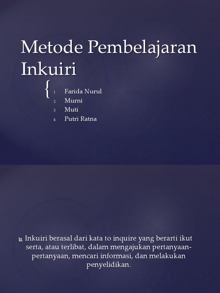 Metode Pembelajaran Inkuiri Efektif | PDF
