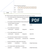 C. - 1 Term Examination Worksheet Name: Grade: Primary Two Subject: Social Studies