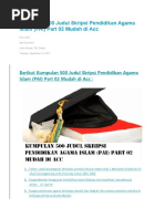 Download Kumpulan 500 Judul Skripsi Pendidikan Agama Islam by Riski Kurniawan SN393999437 doc pdf