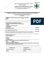 Formulir Laporan Insiden KPC Ke TMKP