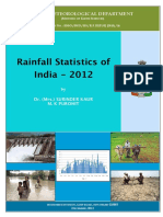 Rainfall Statistics of India - 2012