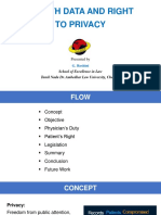 Health Data and Right To Privacy: School of Excellence in Law Tamil Nadu Dr. Ambedkar Law University, Chennai