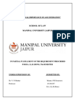 School of Law Manipal University Jaipur: "Medico Legal Importance of Age Estimation"