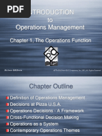 To Operations Management: Chapter 1, The Operations Function