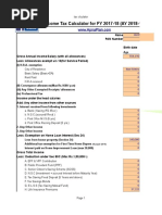 Income Tax Calculator FY 2017 18