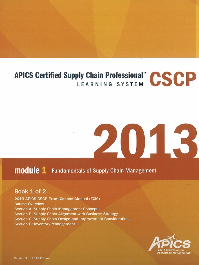 CSCP 1 Fundamentals of Supply Chain Management | PDF