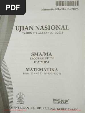 2018 Soal Matematika Ipa Un Sma J4wab Blogspot Com