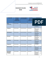 Cuadro Calendario Escolar Regional 2018 PDF