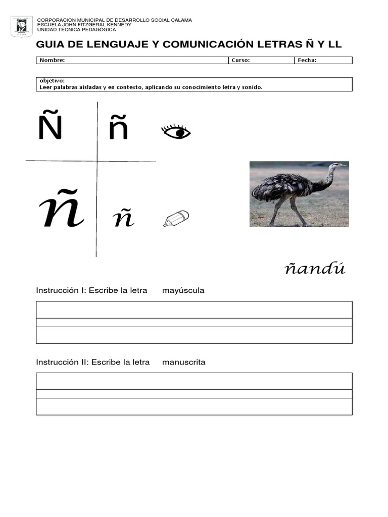 Guía de enseñanza de letras ñ y ll | PDF | Ficción general