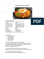 Procedure Text of Fried Rice